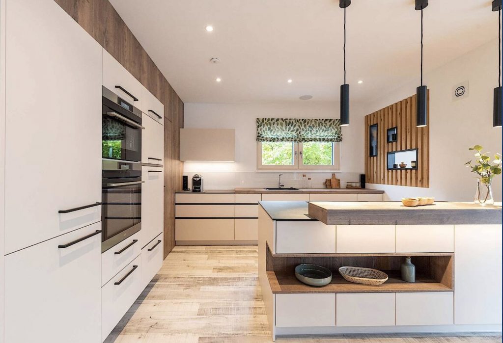 Küche des Bungalows Elegance 128 - Musterhauspark Haid